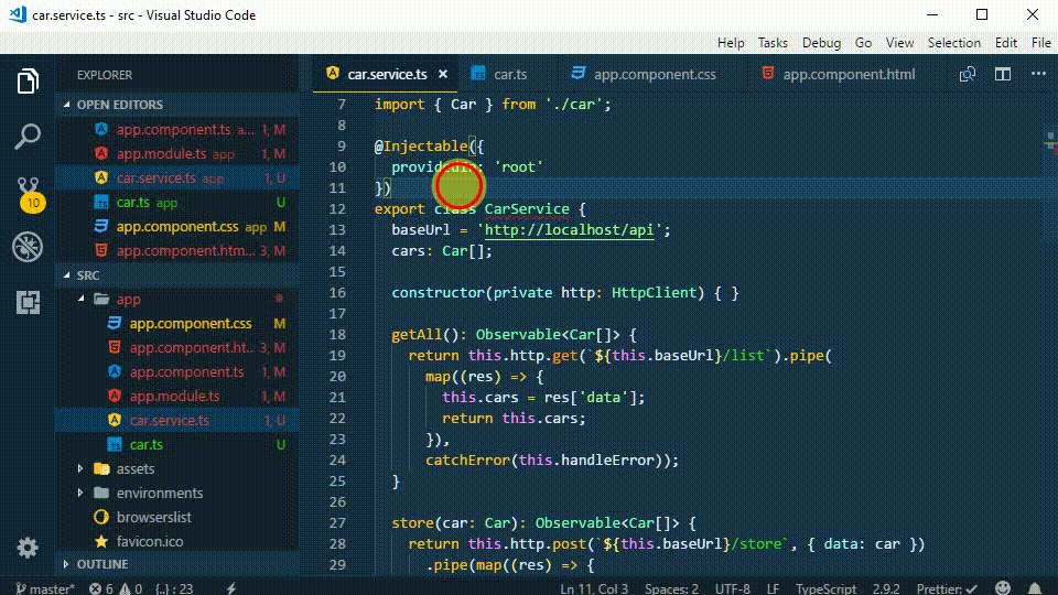 navigate between tabs with VSCODE