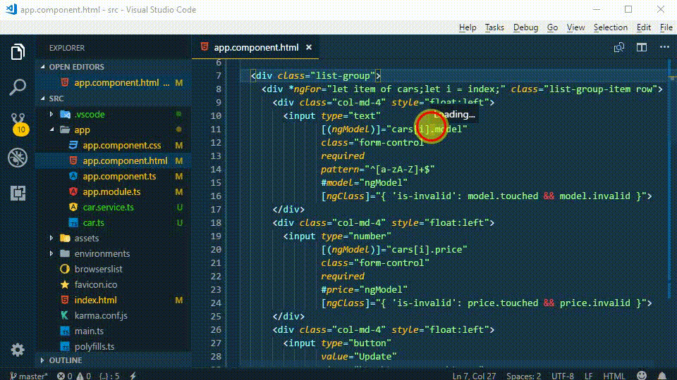 format shortcut vscode